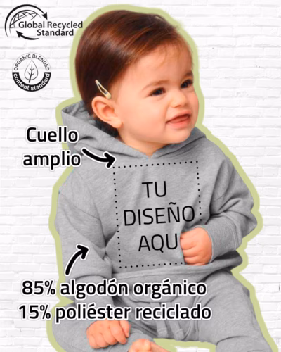 Sudadera Orgánica Con Capucha Bebé