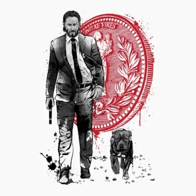 Wick With His Dog