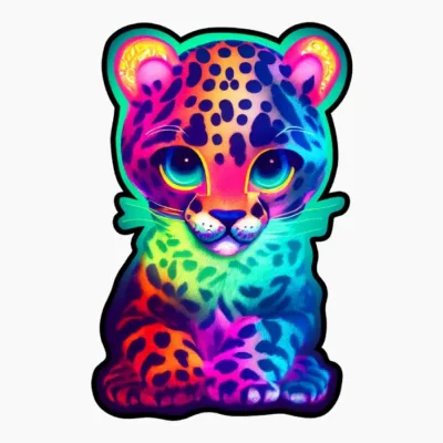 Neon leopard