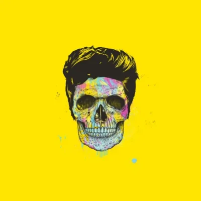 Multicolored skull