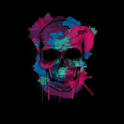 Watercolor Skull