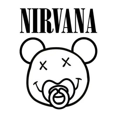 Nirvana. Bebé. Fondo claro.
