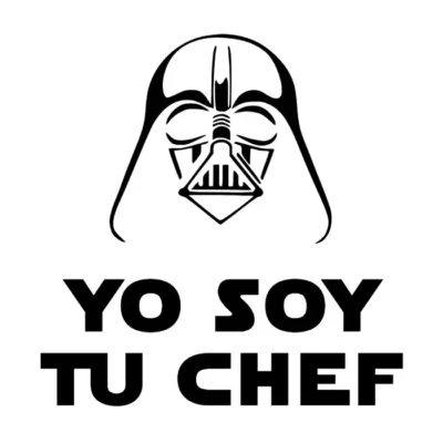 Yo soy tu chef. Fondo claro.
