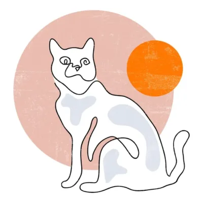 Monoline Art Cat