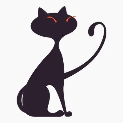 Happy Black Kitty