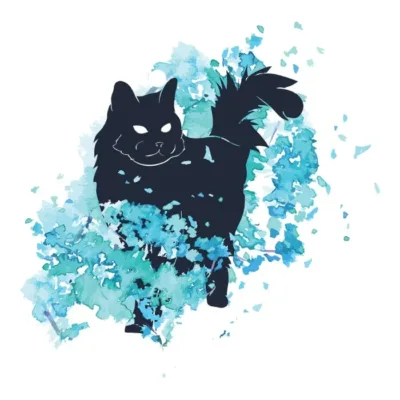 Cat and Blue Nature