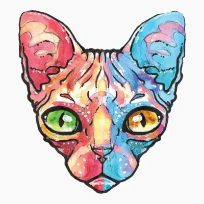 Red and Blue Cat
