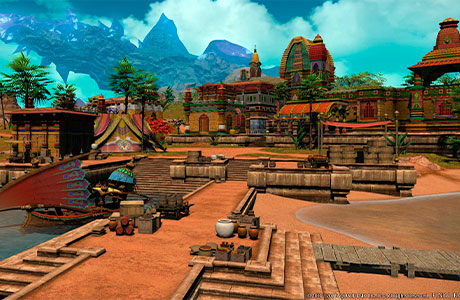 Una de las muchas zonas a las que puedes viajar en Final Fantasy 14