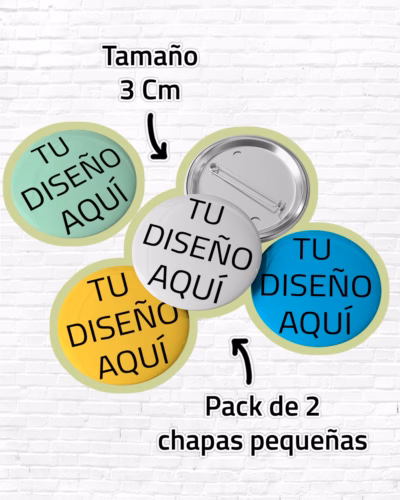 Pack de 2 Chapas Pequeñas 3cm