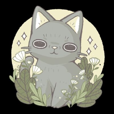 Cat and Flowers