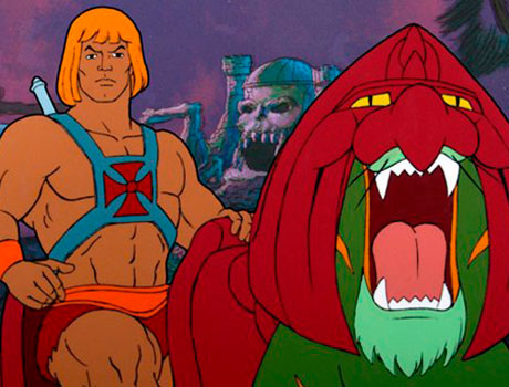 He-Man montado sobre su fiel compañero Battle Cat