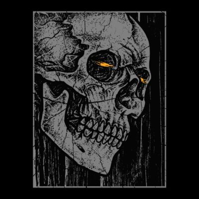 Realistic Skull Golden Eyes
