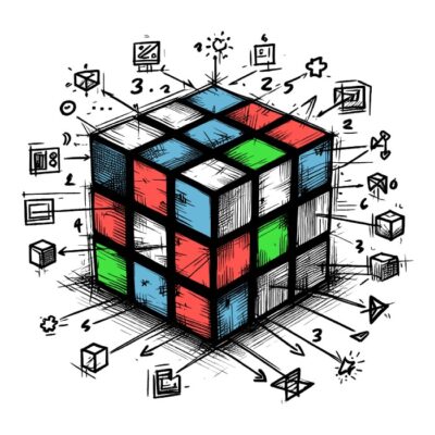 Rubik trazo color.