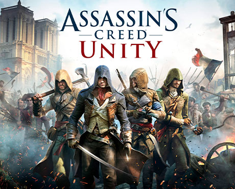 Imagen de la portada del juego Assassin's Creed: Unity.
