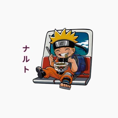 Naruto tomando ramen en un tren de Tokio
