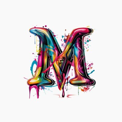 Letra M estilo graffity