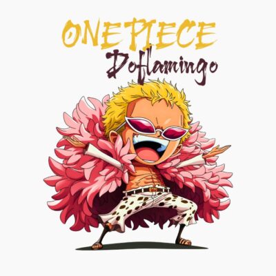 One Piece, Doflamingo, Cartoonish style.