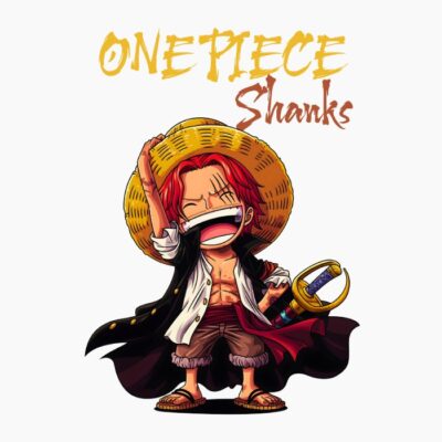 One Piece, Shanks, Cartoonish style.