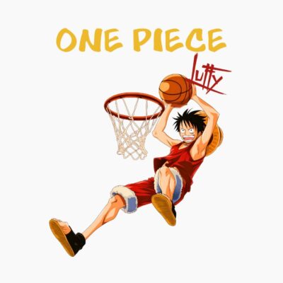 One Piece, Piratas de Sombrero de Paja, Luffy jugando al Basket, ingles