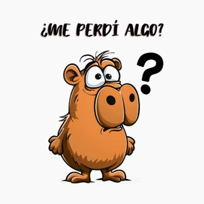 Capibara preguntando si se perdió algo.