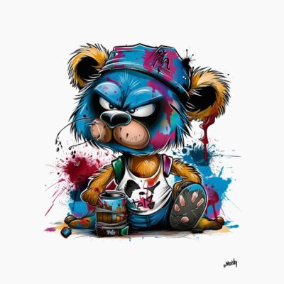 oso con mal genio.