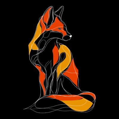 One line foxy