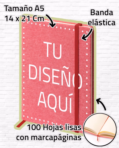 Libreta A5 Tapa Rígida Algodón