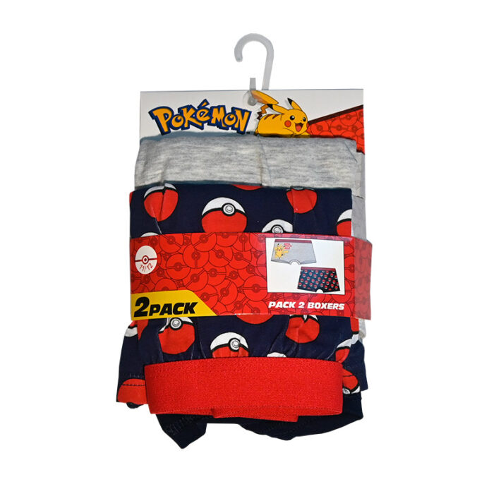 Lote 2 boxers infantiles pokemon nintendo pokeball regalo original