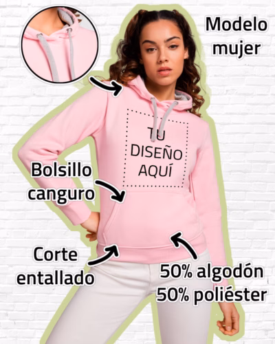 Sudadera Con Capucha Premium Mujer