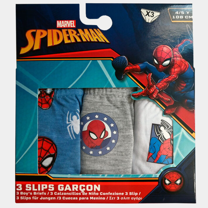 Pack de 3 slips niño spiderman disney hombre araña regalo original