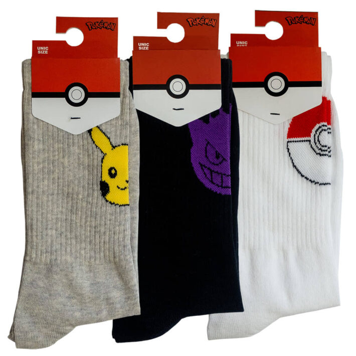 Calcetines adulto sport pokemon gengar pikachu regalo original 1