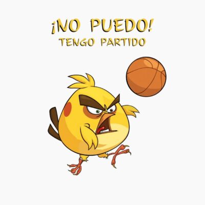 Yellow, Amarillo de Angry Birds jugando al basket