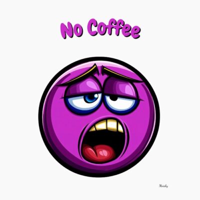 Emoji Morado y Expresión Cansada