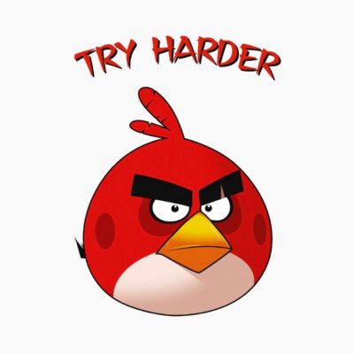 Red, Angry Bird Rojo, pidiendo que te esfuerces más
