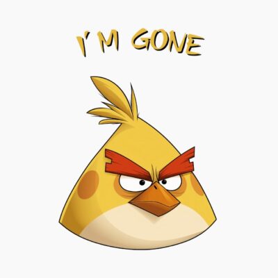 Yellow, angry bird amarillo, diciendo que ya se ha ido