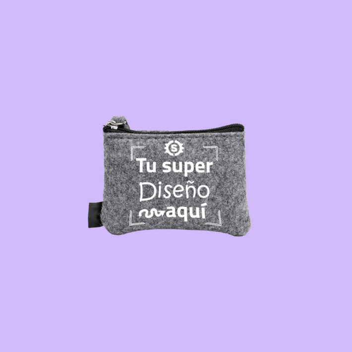 Monedero de fieltro reciclado