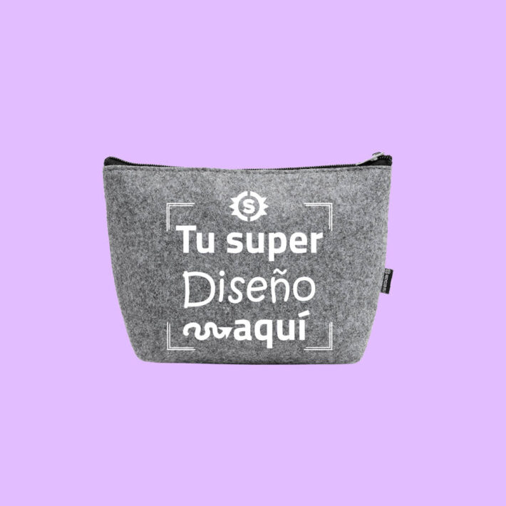 Neceser de fieltro reciclado