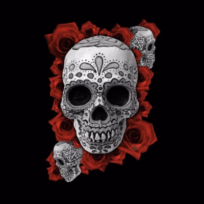 Calavera Mexicana n roses