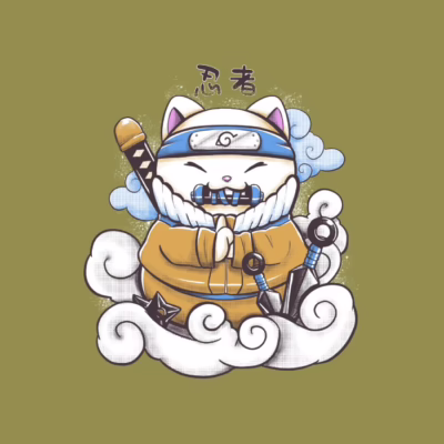 Orange maneki neko