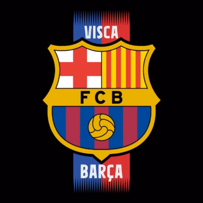 Visca Barça con escudo