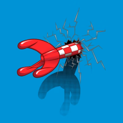 A moon rocket crashed on my teeshirt