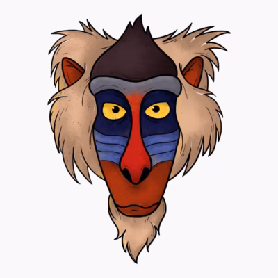Cartoon Baboon