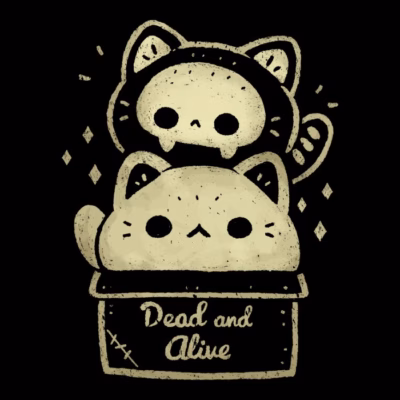 Creepy Kawaii Schrodingers Cat