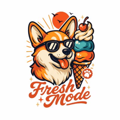 Helado Corgi Modo Fresco