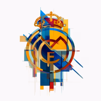 Reinterpretación cubista de escudo de Futbol