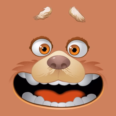 Happy red panda face