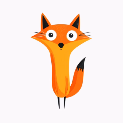 Camisetas de Animales Divertidos Diseño Vectorial Único para Amantes de la Naturaleza- Zorro