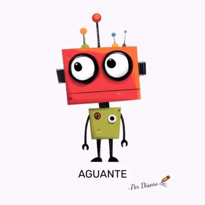 Robot Aguante | Diseño Original con Humor Friki para Adultos