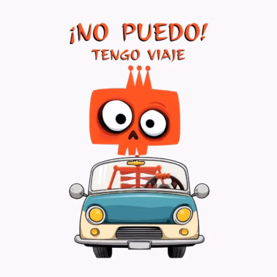 Esqueleto Divertido de Viaje ¡No Puedo! Tengo Viaje Humor Viajero