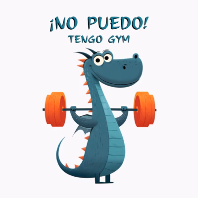 Dragón Fuerte Gimnasio ¡No Puedo! Tengo Gym Humor Fitness